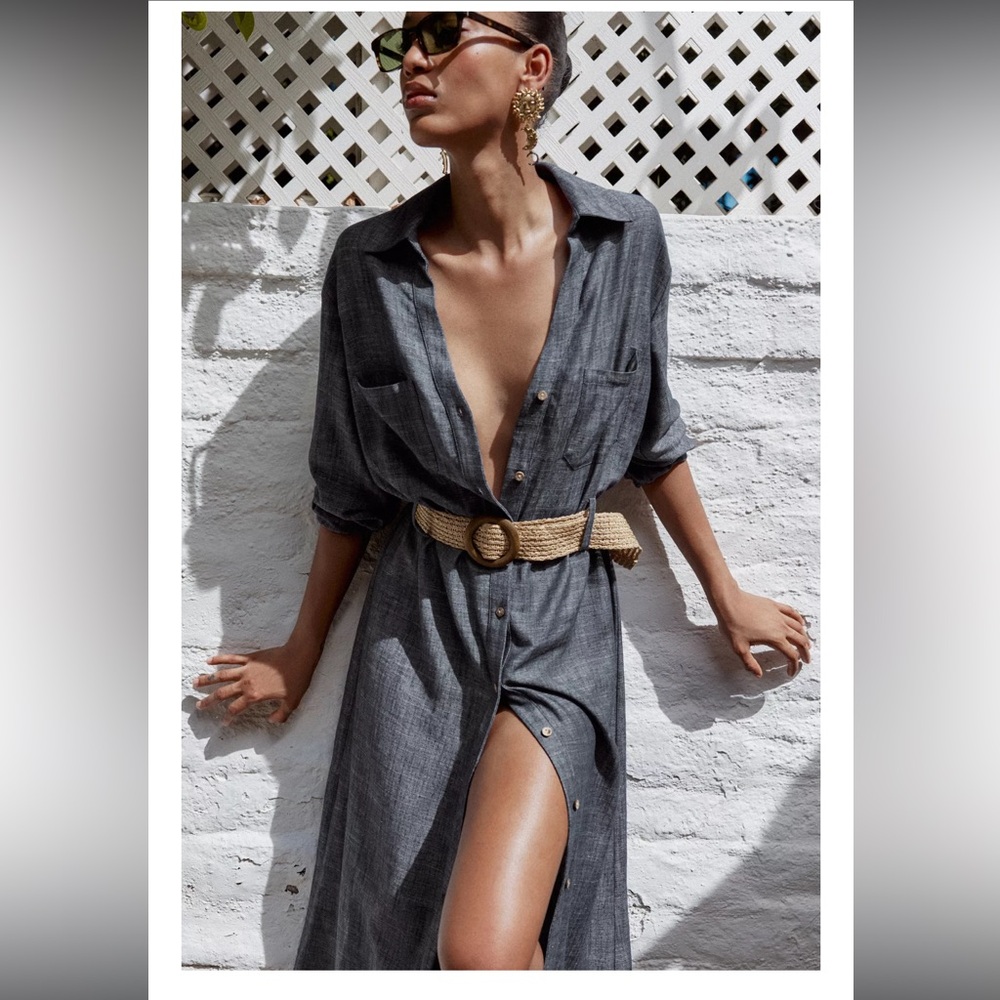 Zara Midi Dress with Belt!